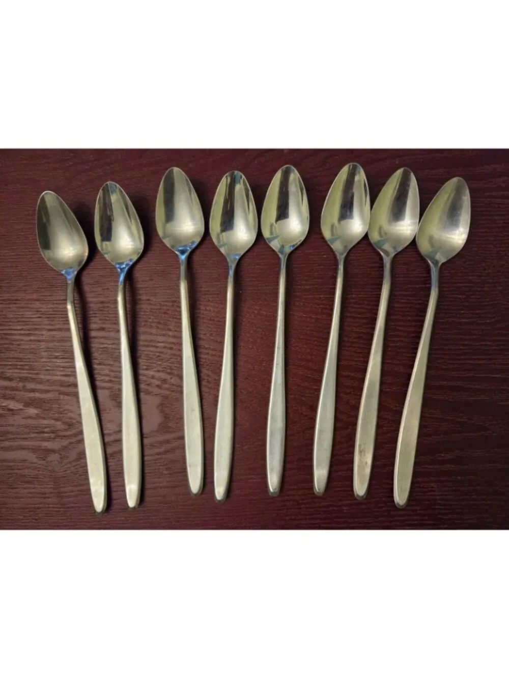 Easterling Rhineland Stainless Flatware Iced Tea Spoon Set 8